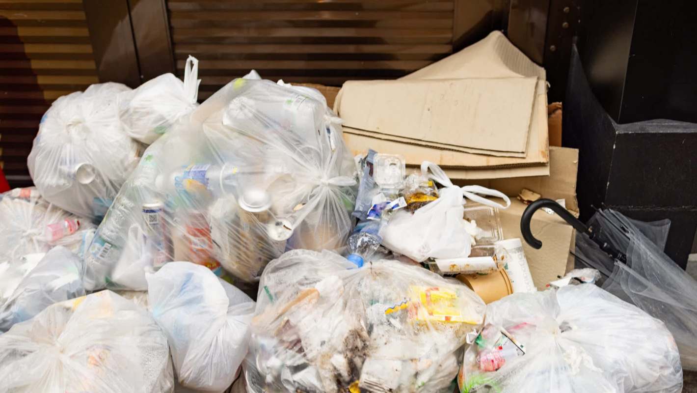 A huge pile of trash.