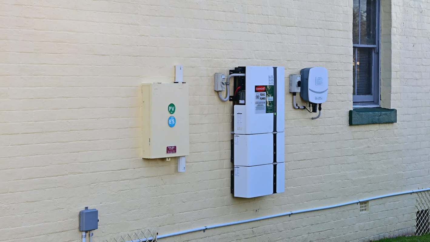 A home battery system.