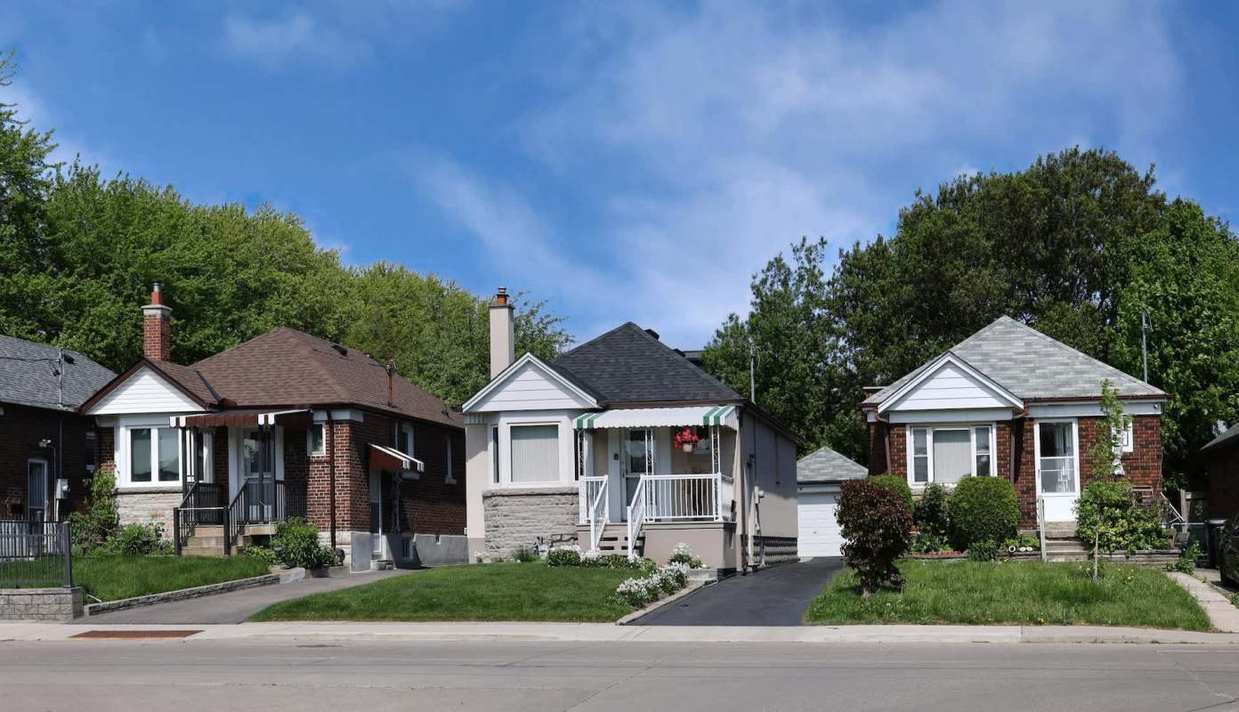 A row of houses.