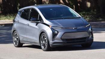A silver Chevrolet Bolt.