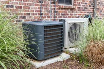 An AC unit and mini-split unit.