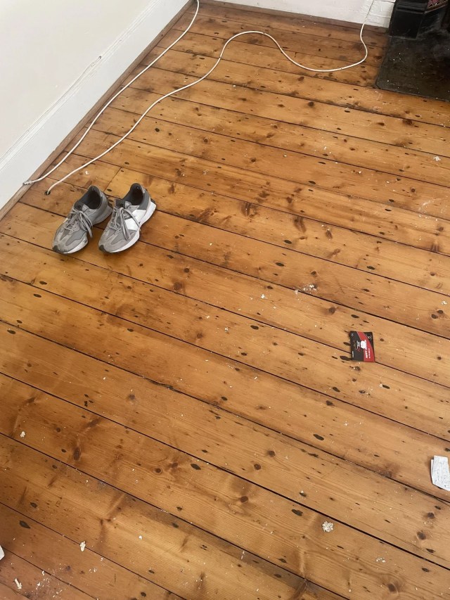 A suspended floor.