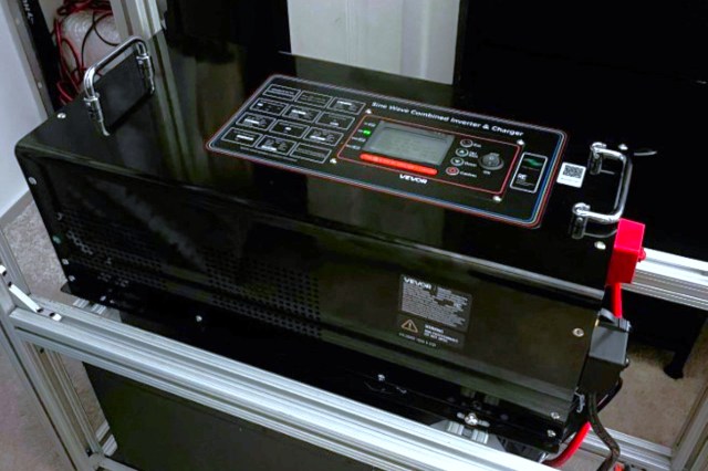 Apartment backup rig pairs battery, inverter, and generator input on a spare-change budget