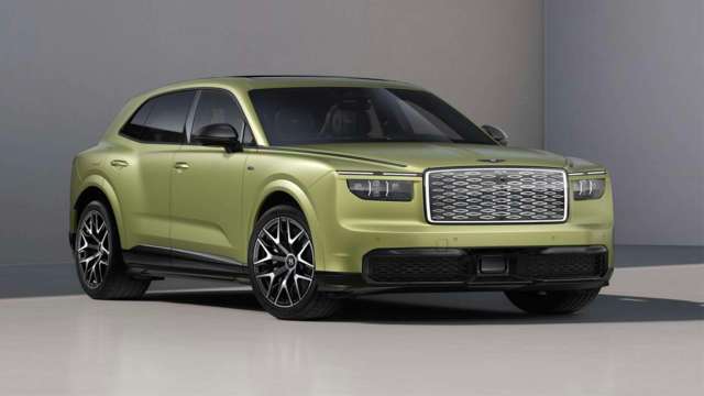 A green Bentley Torcal.