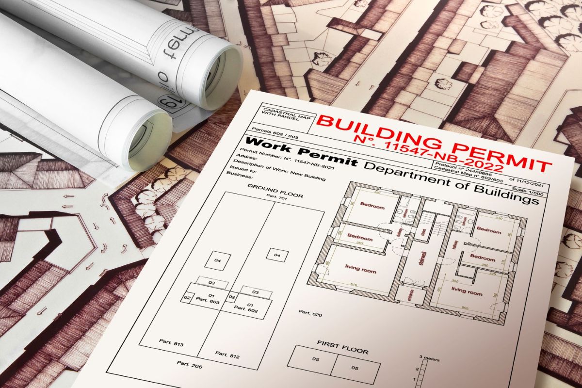 Building permit paperwork.