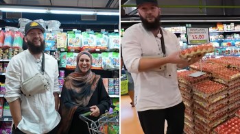 People at a grocery store.