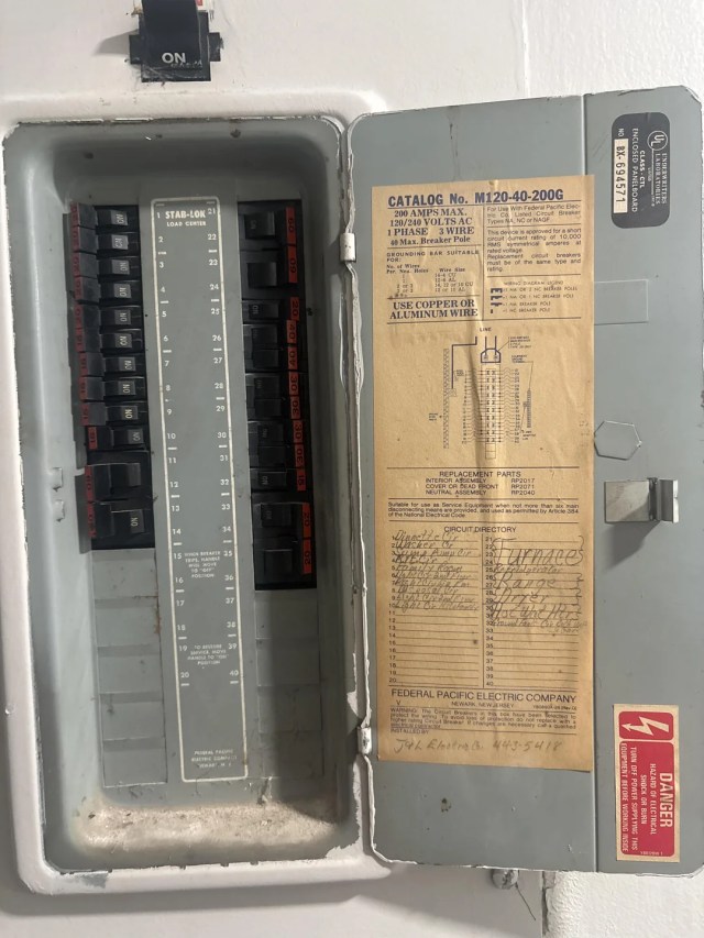 An old electrical panel 