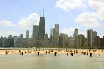 A beach in Chicago.