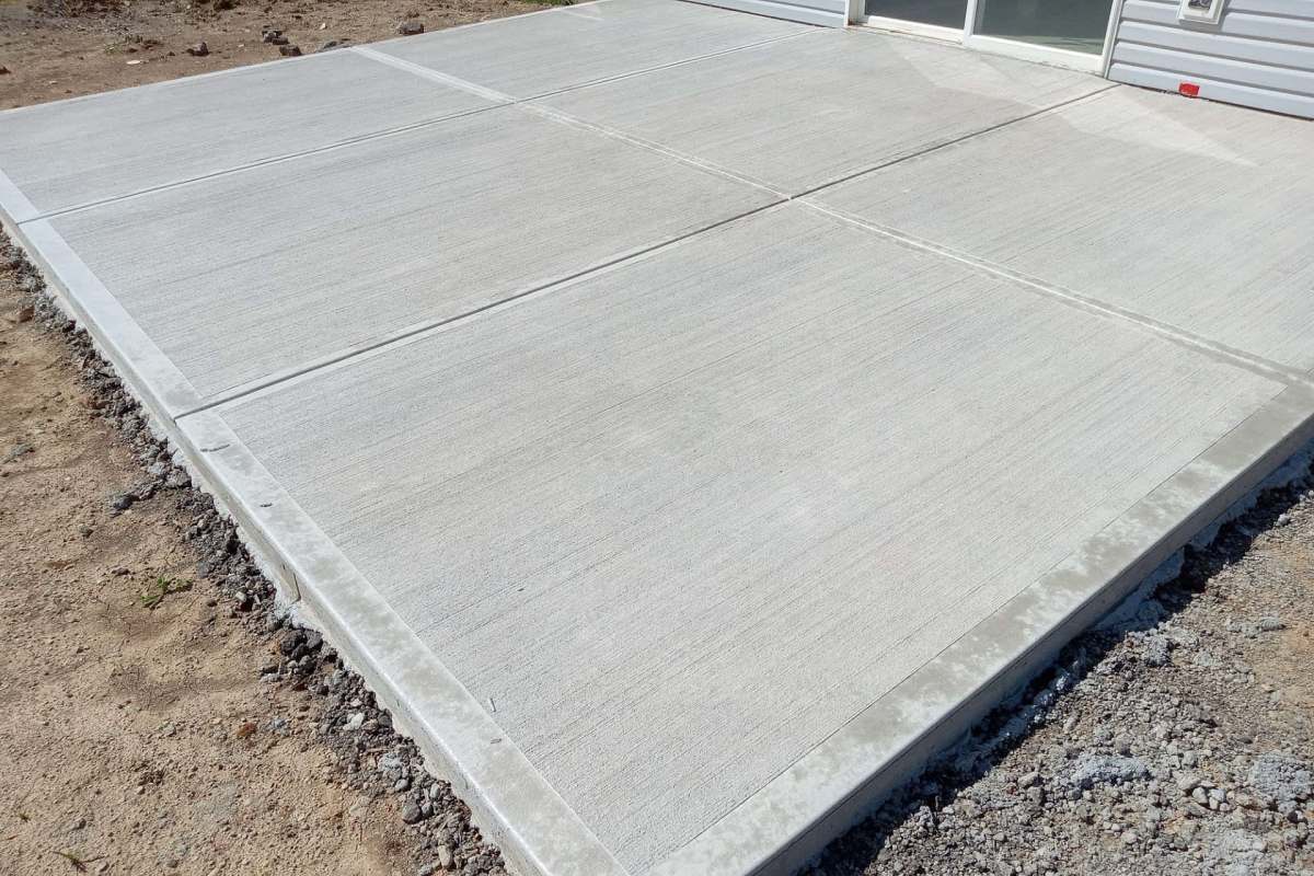 Concrete pads.