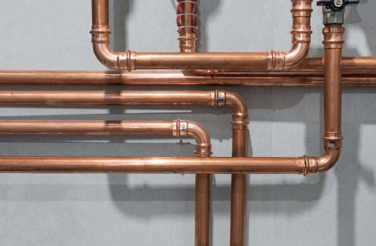Copper pipes.