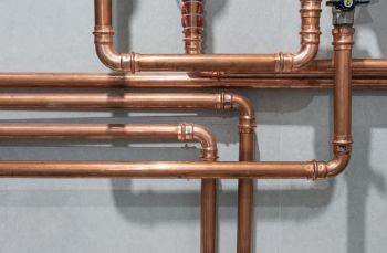 Copper pipes.