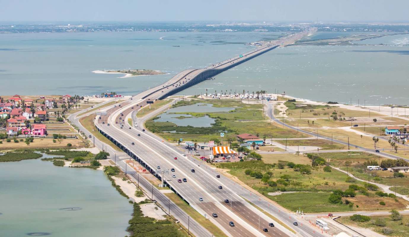 A highway from Corpus Christi, Texas.