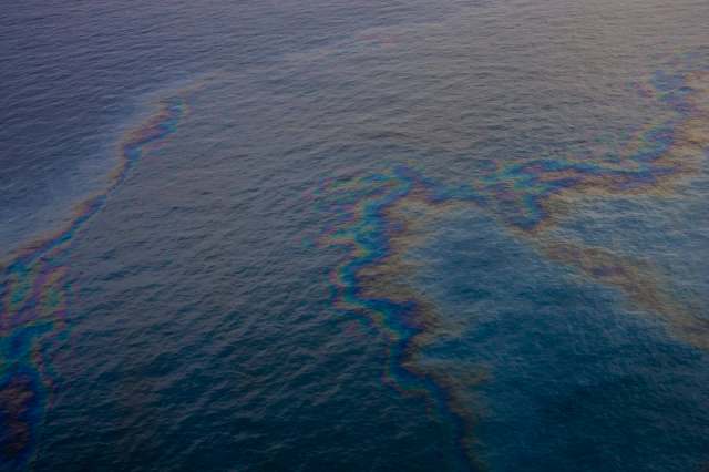An oil spill.