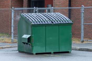 A commercial dumpster.