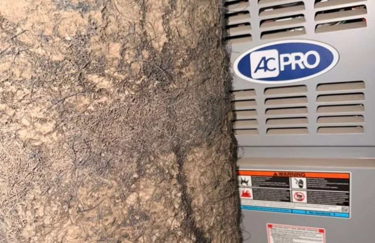 A dirty HVAC filter.
