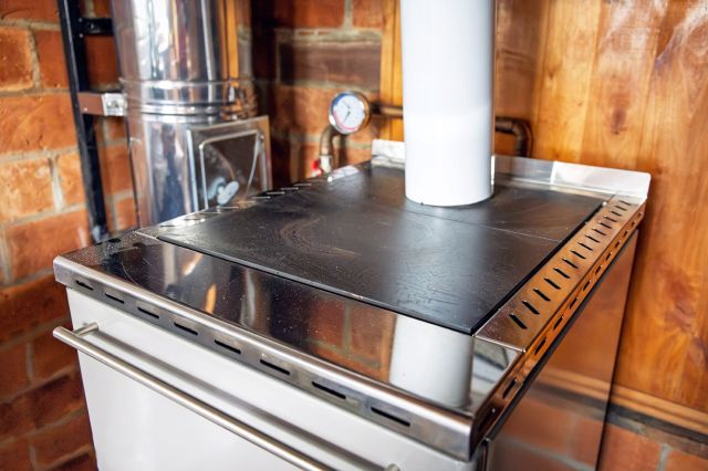 A flue pipe.