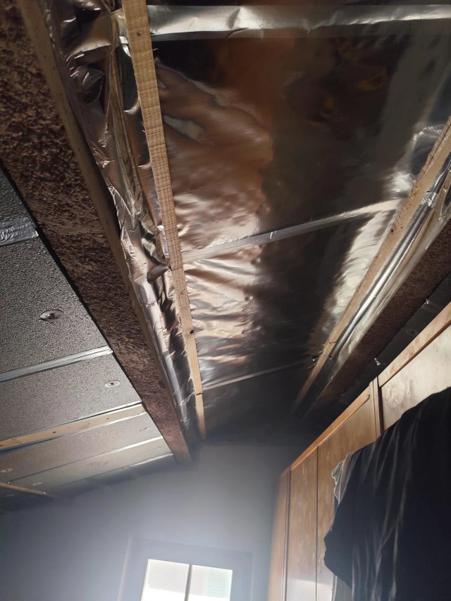 An attic insulation project.