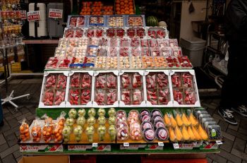 Food in a Japanese supermarket.