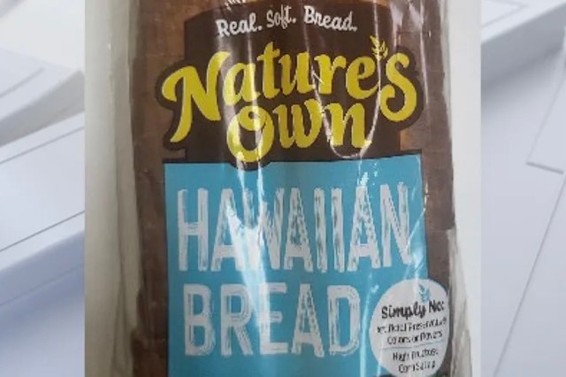 A package of Nature's Own Hawaiian Bread on a light background.