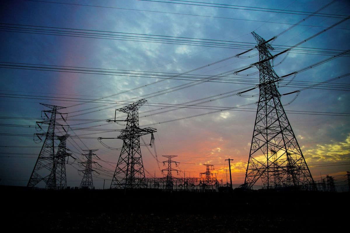A high-voltage powerline.