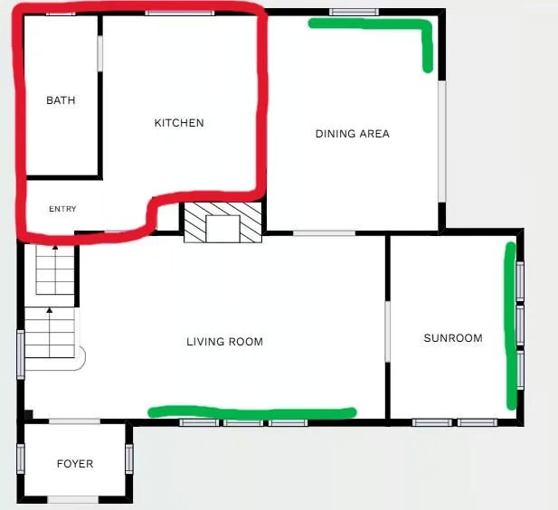 A blueprint of a house.
