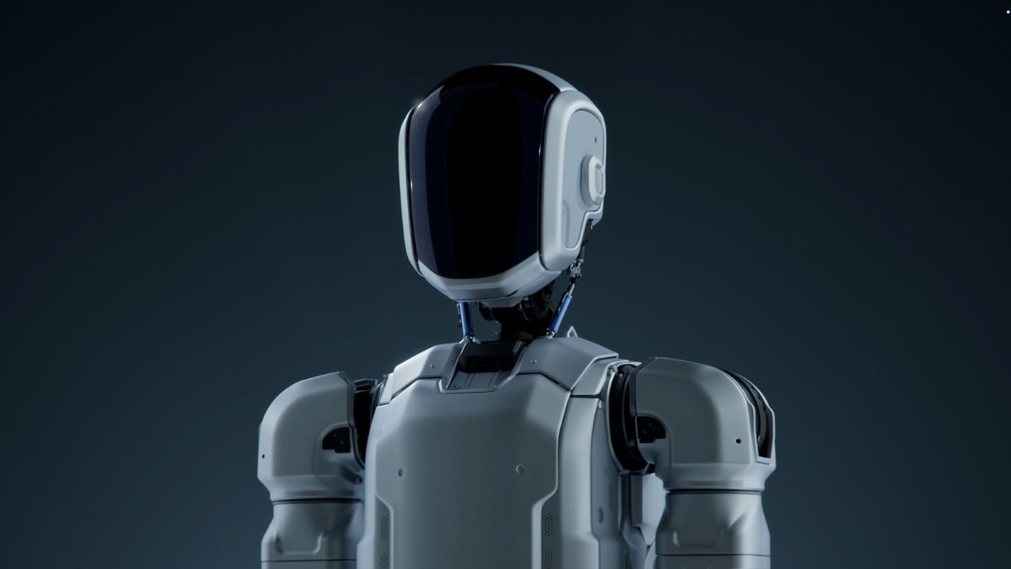 A humanoid robot.