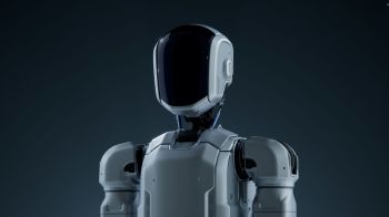 A humanoid robot.