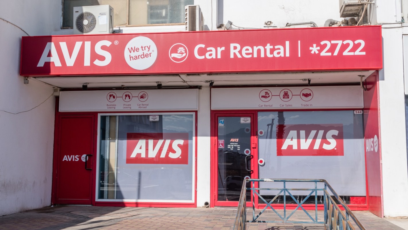 An Avis car rental.