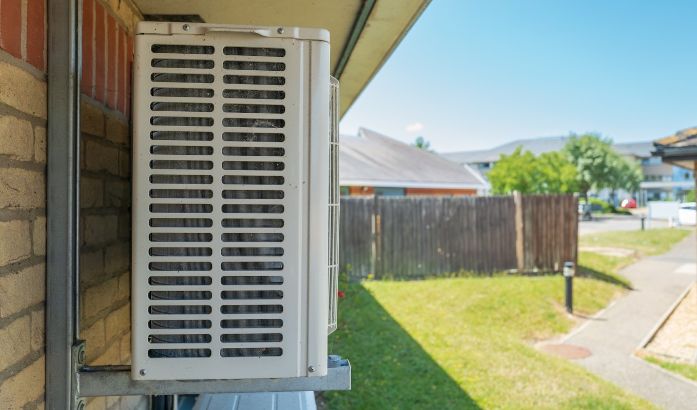 A wall-mounted HVAC.