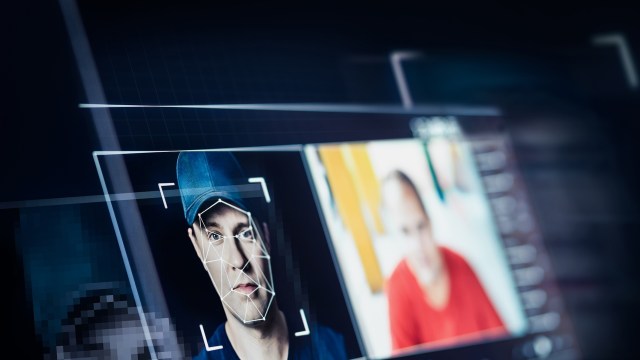 Facial recognition software.