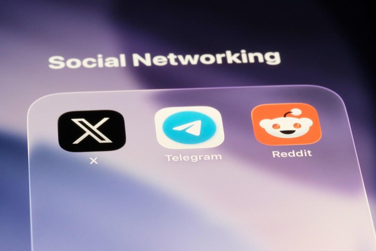 Social media apps on a smartphone.