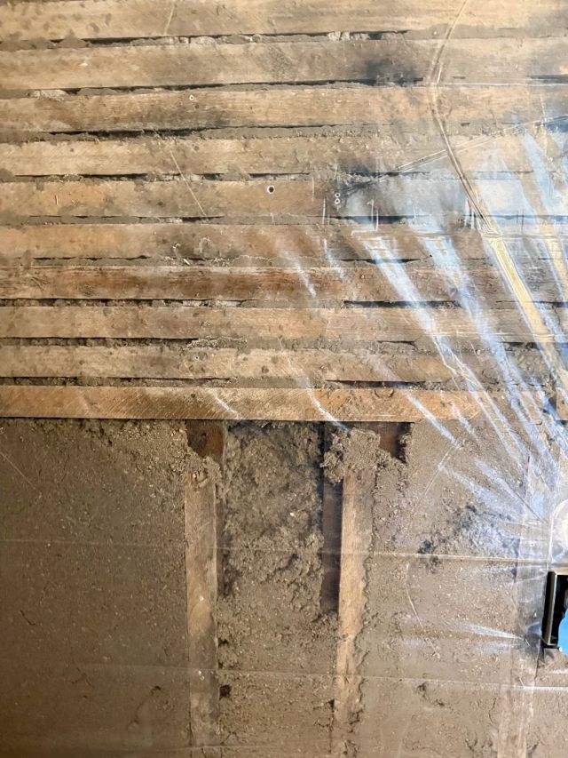 An insulation installation.