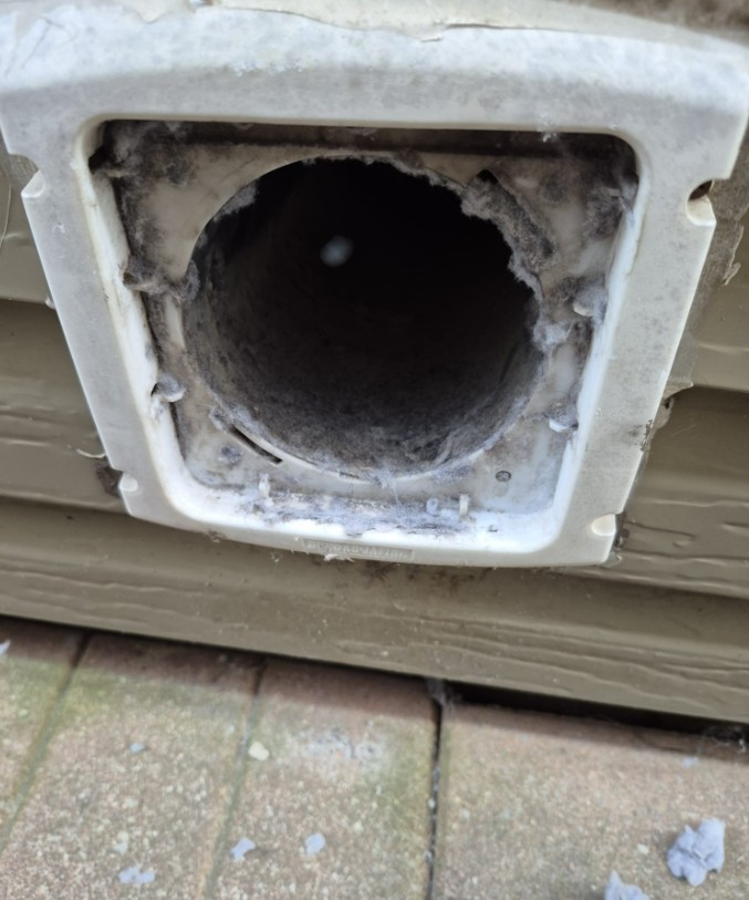 A lint-clogged vent.