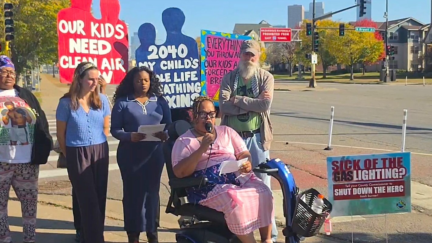 Activists advocating for clean air.