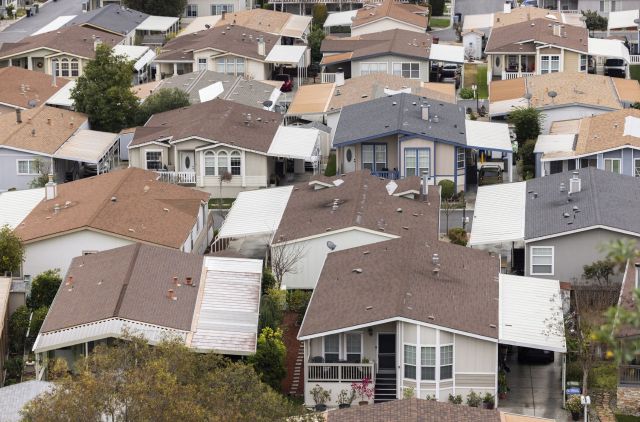 A mobile home park.