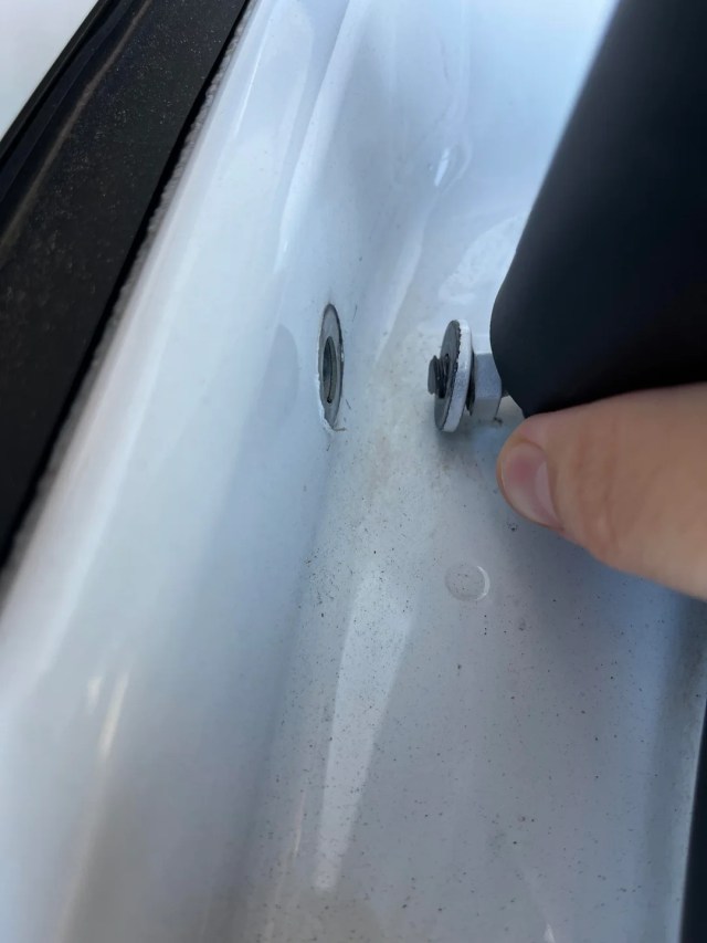A broken bolt. 