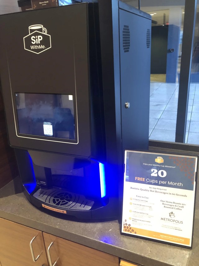 A SipWithMe coffee machine.