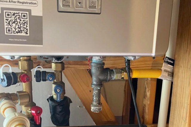 Water heater pipes.