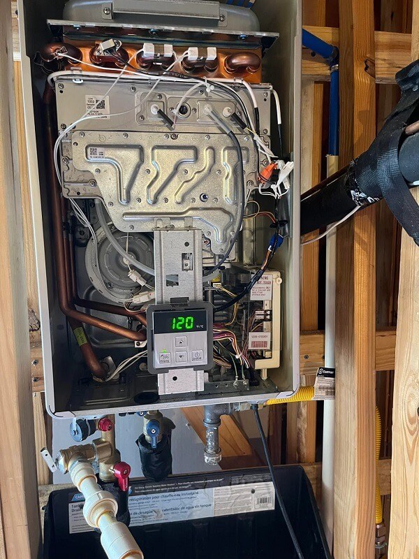 A water heater.