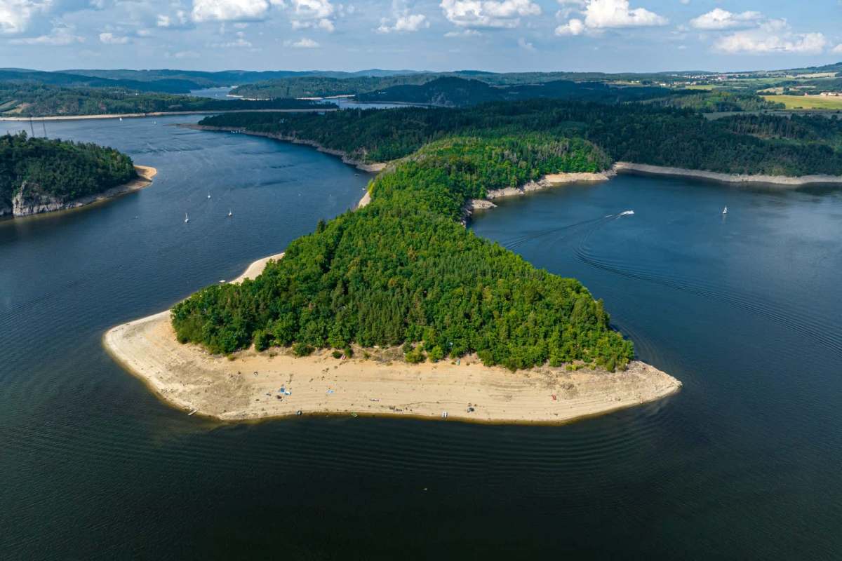 The Orlík reservoir.