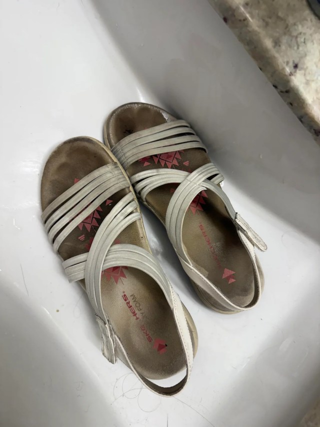 Dirty sandals.