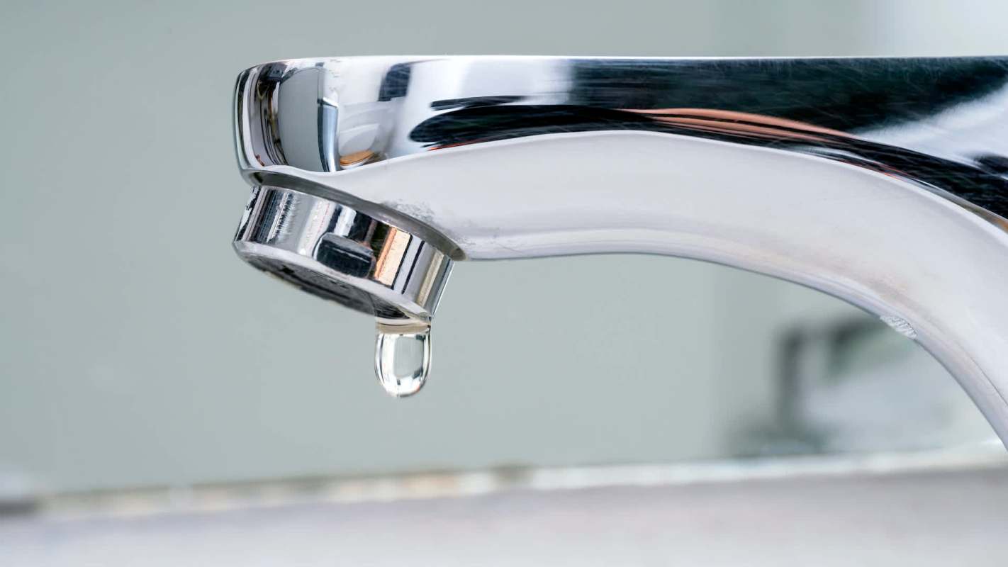 A dripping faucet.