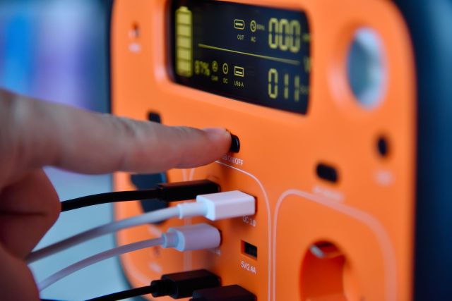 A portable charging station.