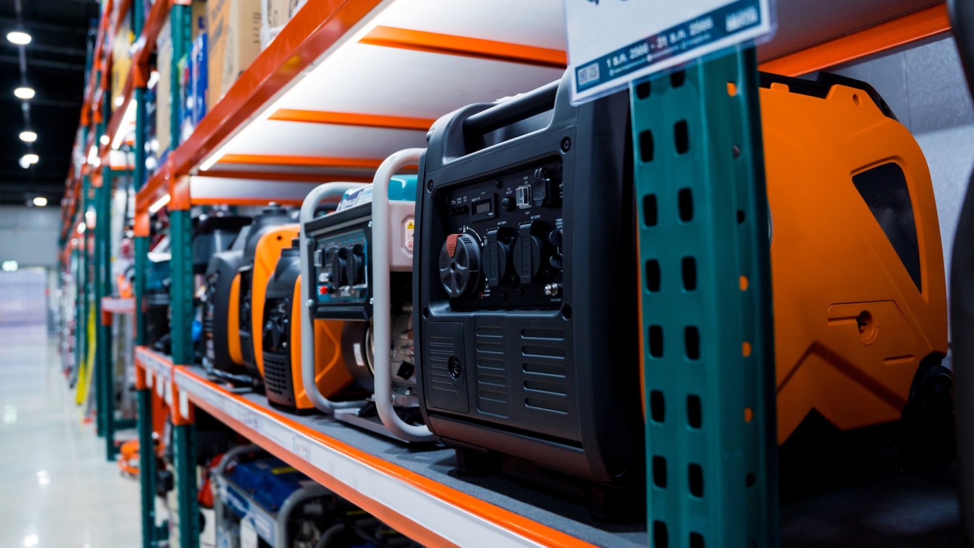 Gas generators on store shelves.