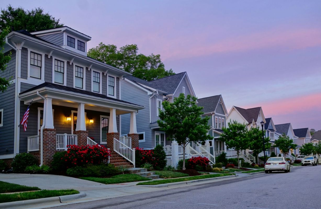 A row of homes.