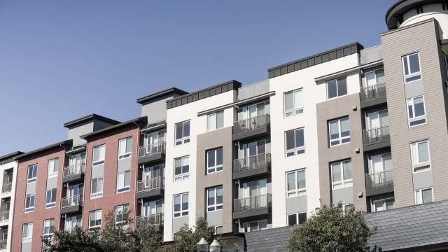 An apartment building.