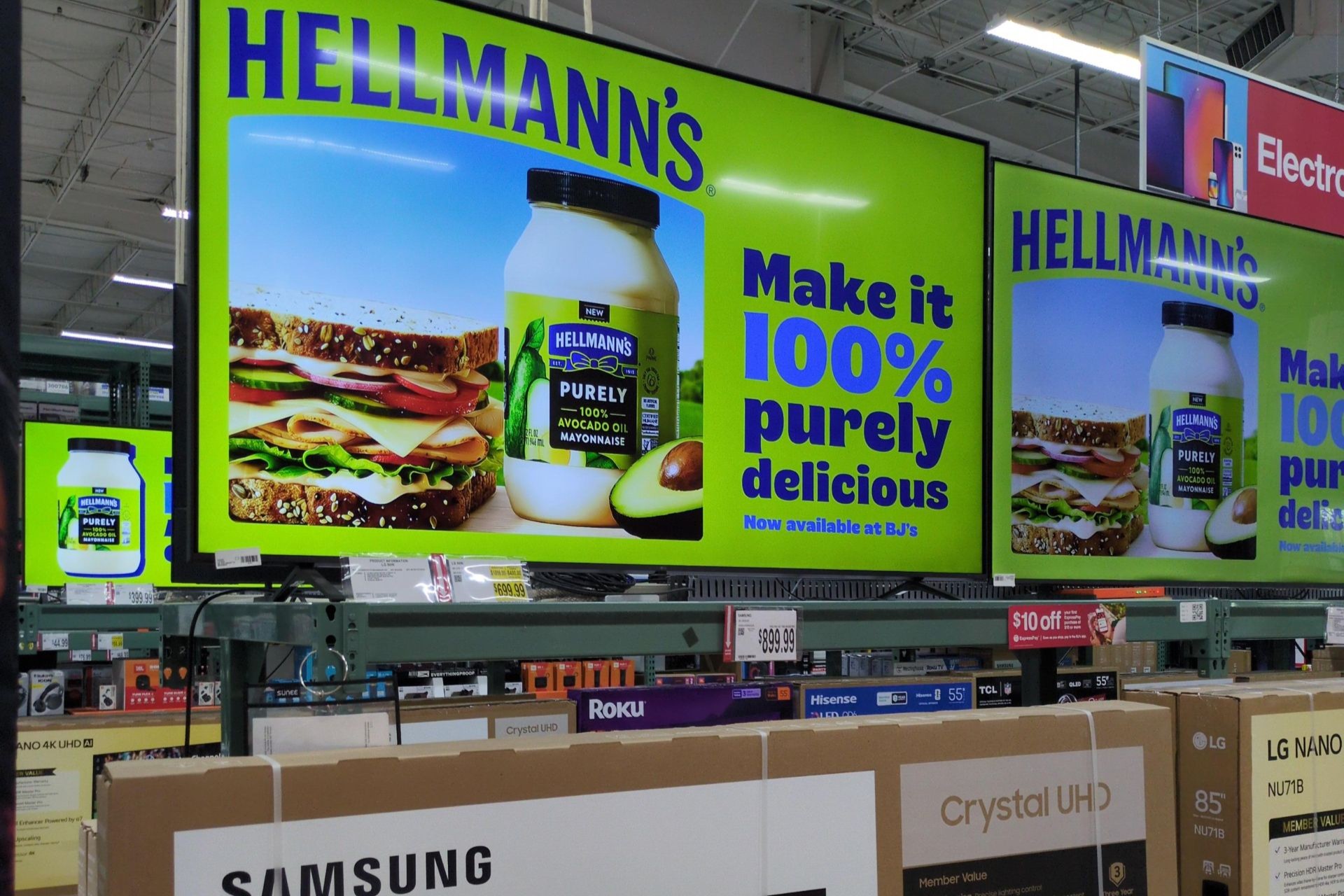 Sam's Club shoppers fed up with nonstop ads blasting from store's wall of TVs