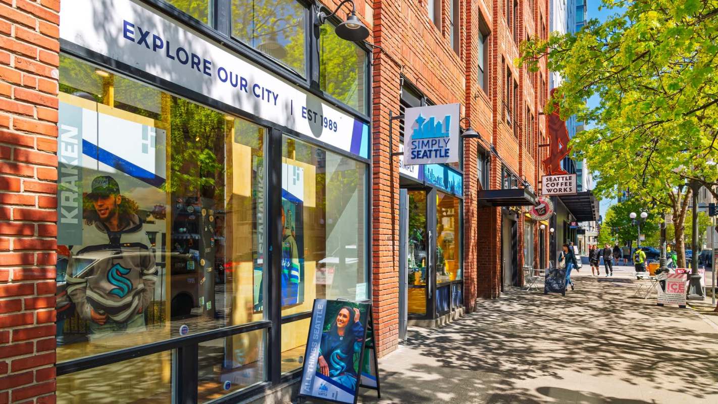 A commercial street in Seattle.