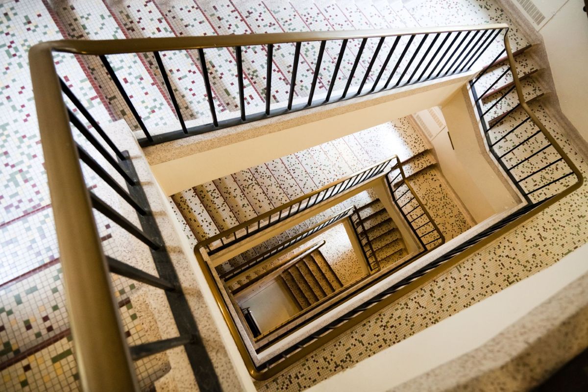 A stairwell.