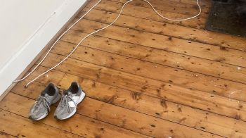A suspended floor.